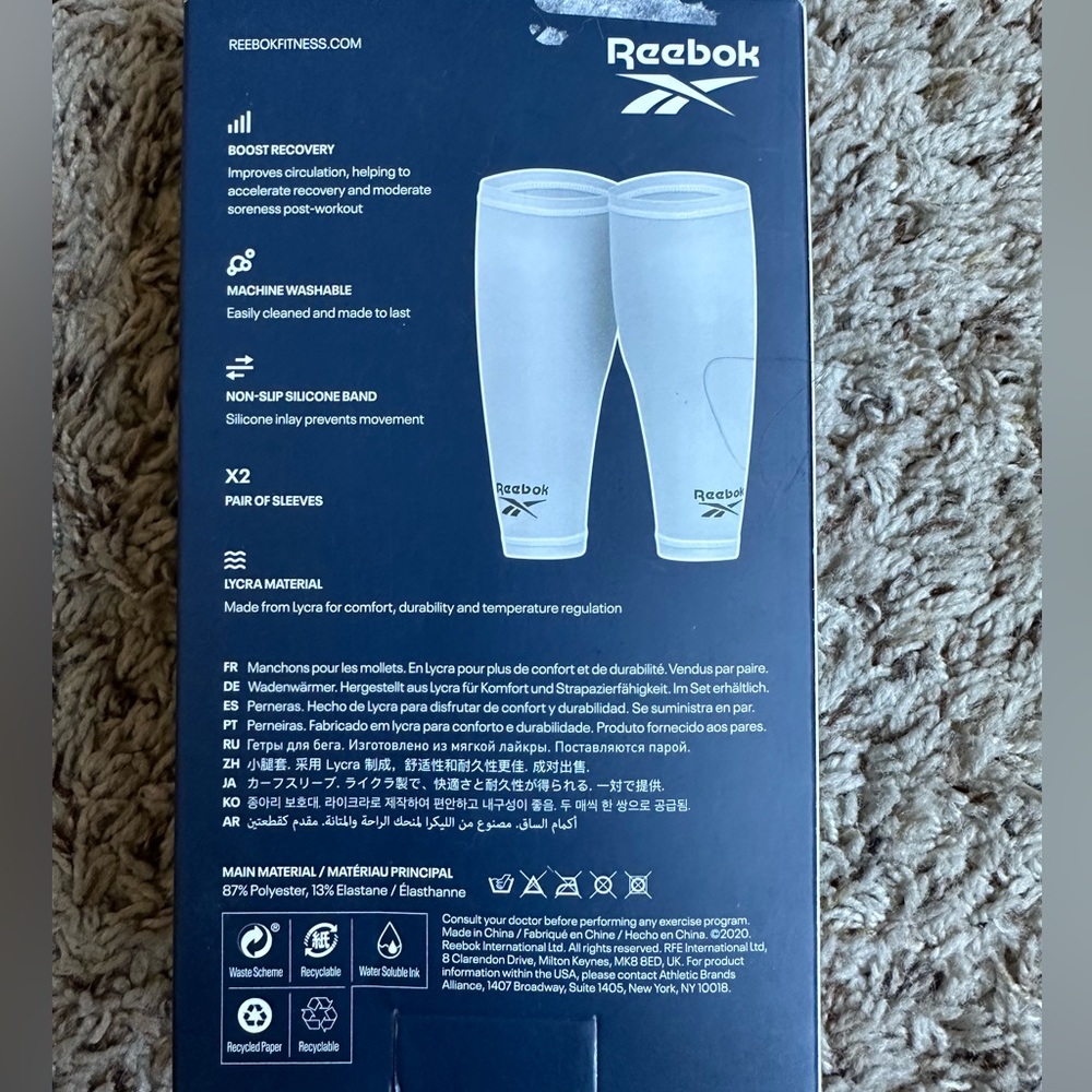 NWT Reebok Compression Calf Sleeve size Small - Picture 4 of 10